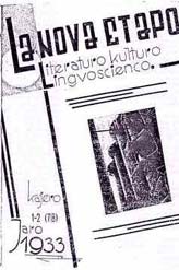 Frontpaĝo de la lasta numero de La Nova Etapo